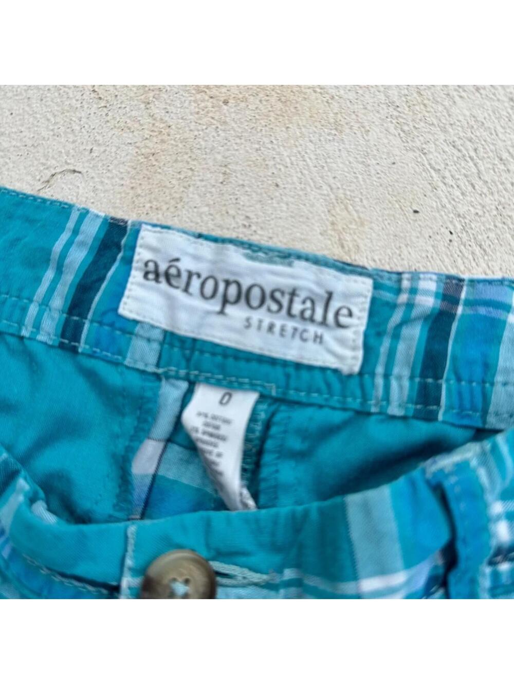 Y2K Aero Plaid Shorts Size 0 - Picture 2 of 4
